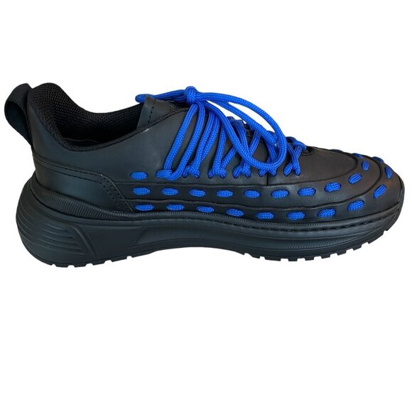 Bottega Veneta Mens Leather Black/Blue Speedster Sneakers 578305, 40.5, 42 - Picture 6 of 14